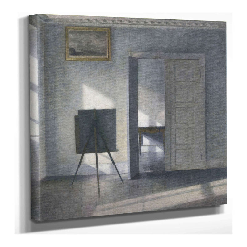 Interior With An Easel Bredgade by Vilhelm Hammershoi