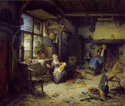 Interior With Peasants by Adriaen Van Ostade