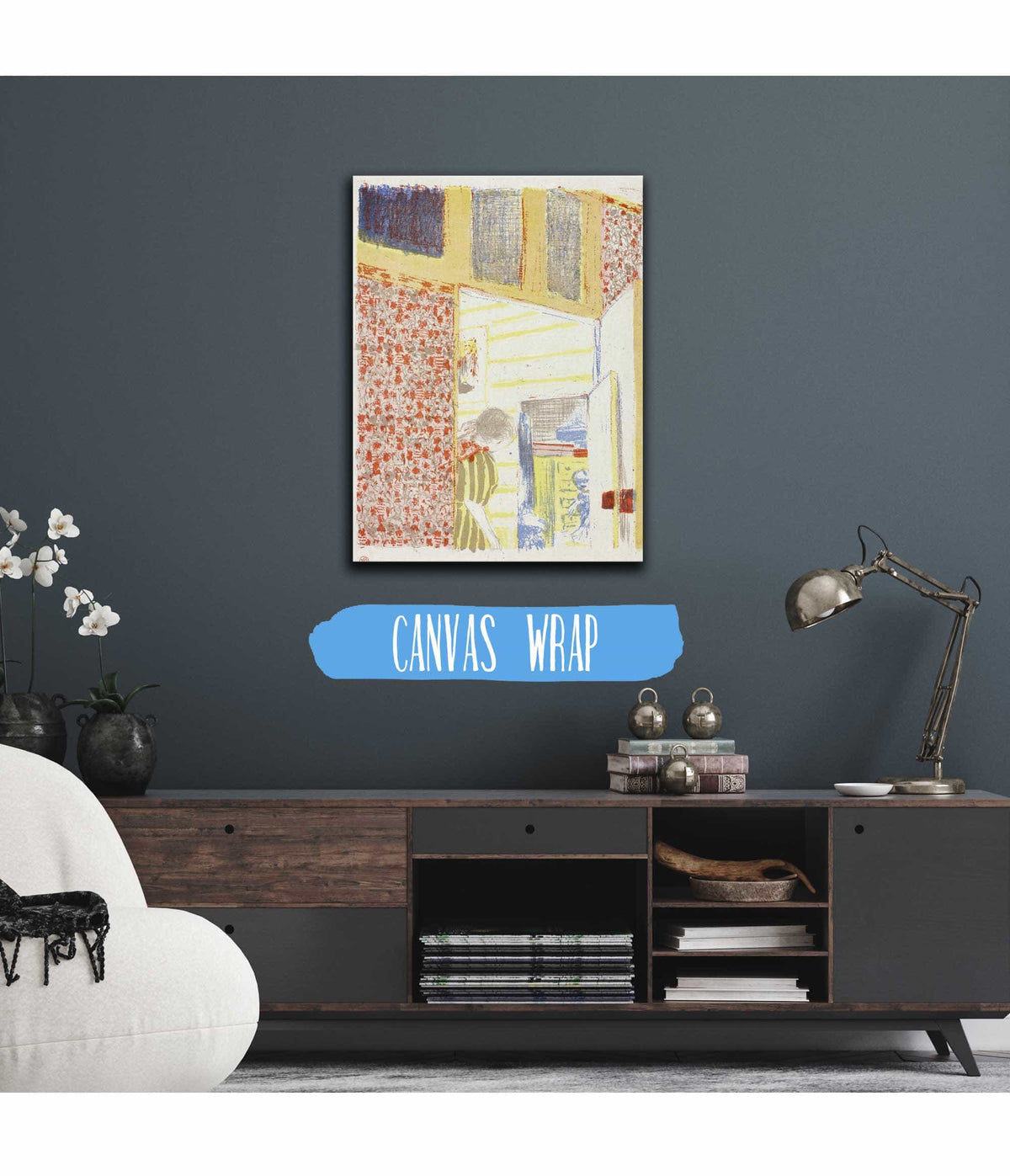 Interior With Pink Wallpaper Iii by Edouard Vuillard