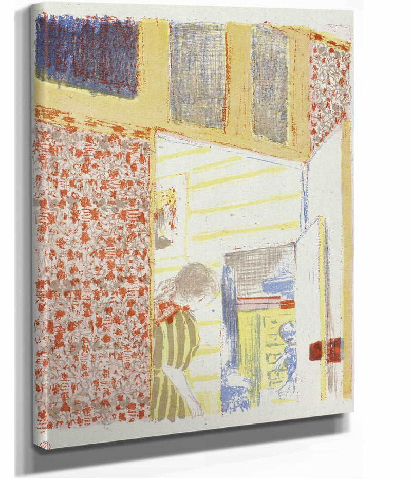 Interior With Pink Wallpaper Iii by Edouard Vuillard