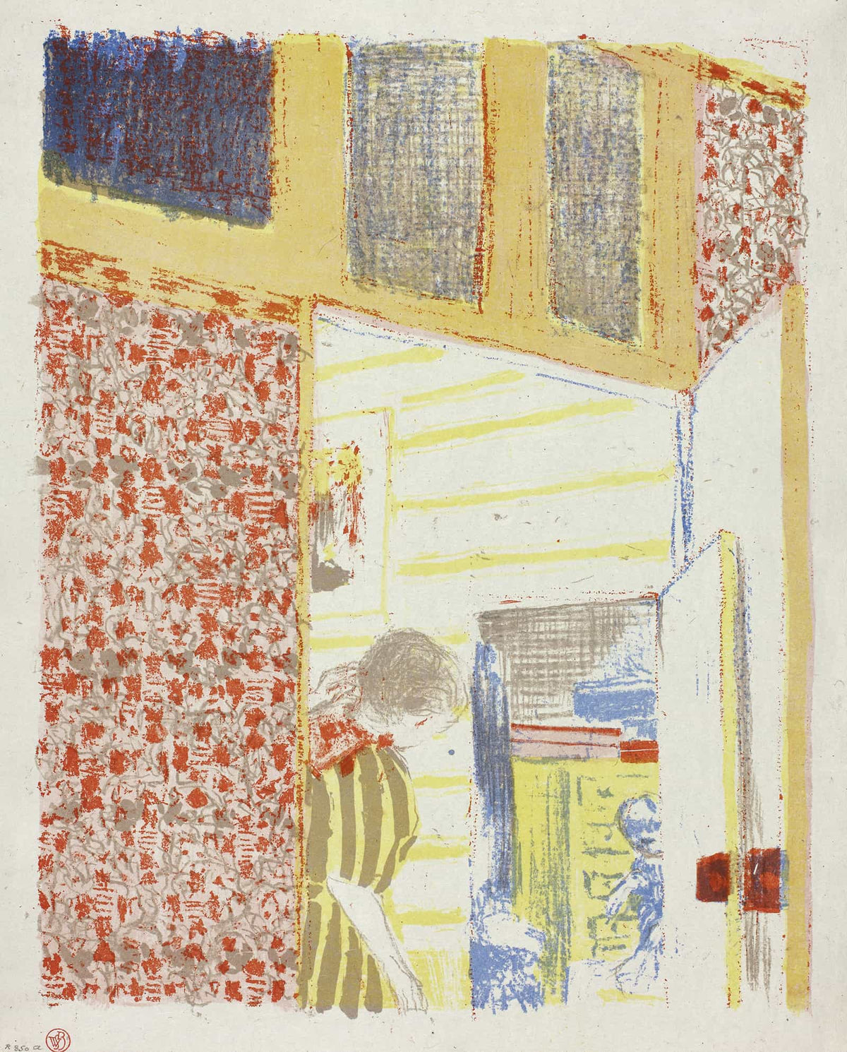Interior With Pink Wallpaper Iii by Edouard Vuillard