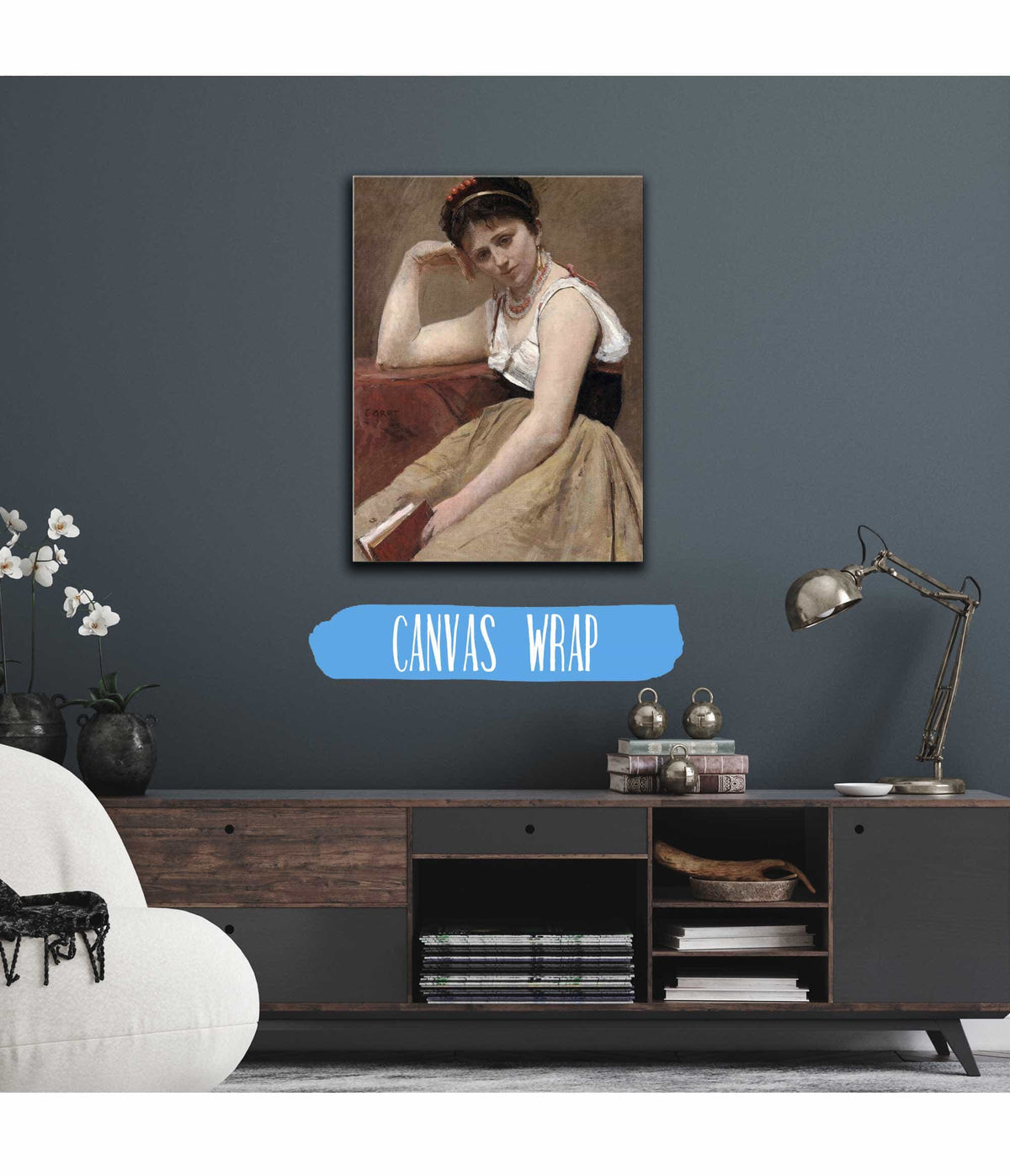 Interrupted Reading by Jean Baptiste Camille Corot