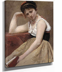 Interrupted Reading by Jean Baptiste Camille Corot