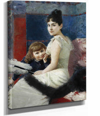 Irene Von Keller With Son Balthasar by Albert Von Keller