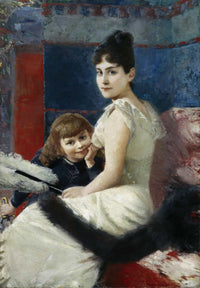 Irene Von Keller With Son Balthasar by Albert Von Keller