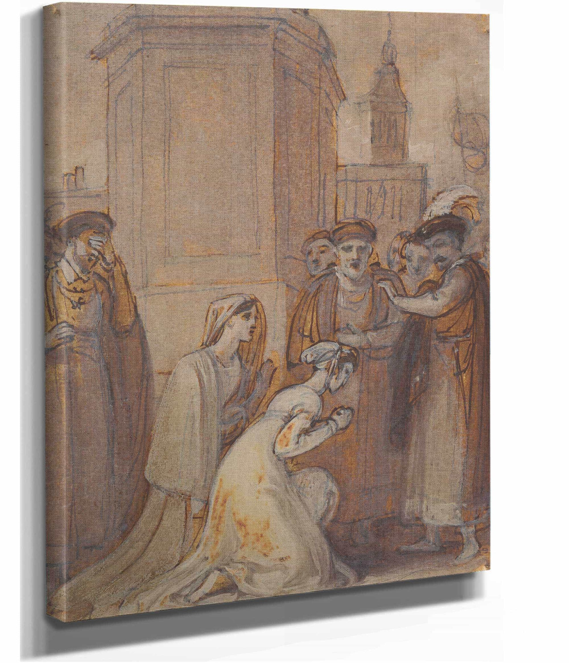 Isabella And Mariana Kneeling Before The Duke by Robert Smirke