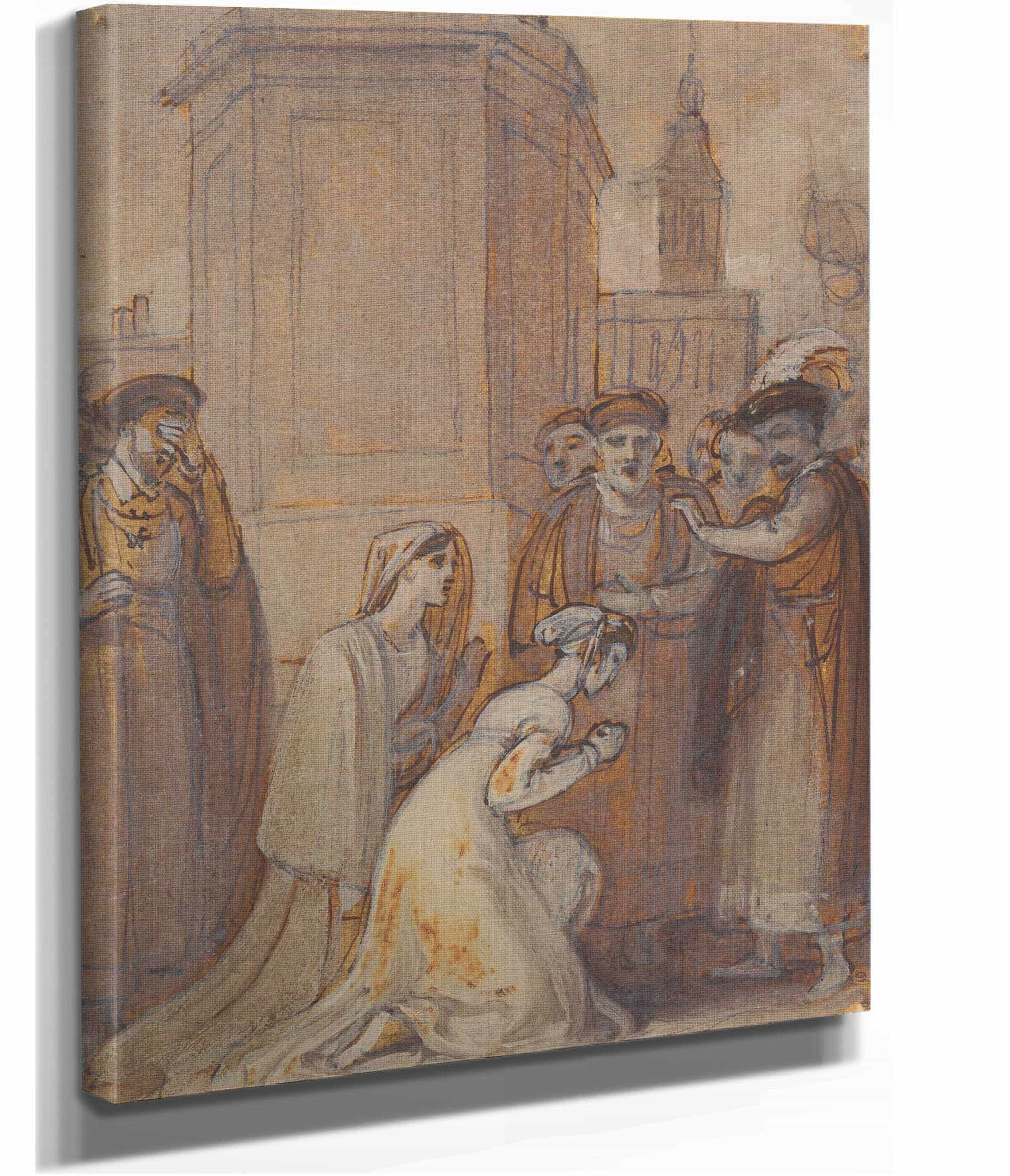 Isabella And Mariana Kneeling Before The Duke by Robert Smirke
