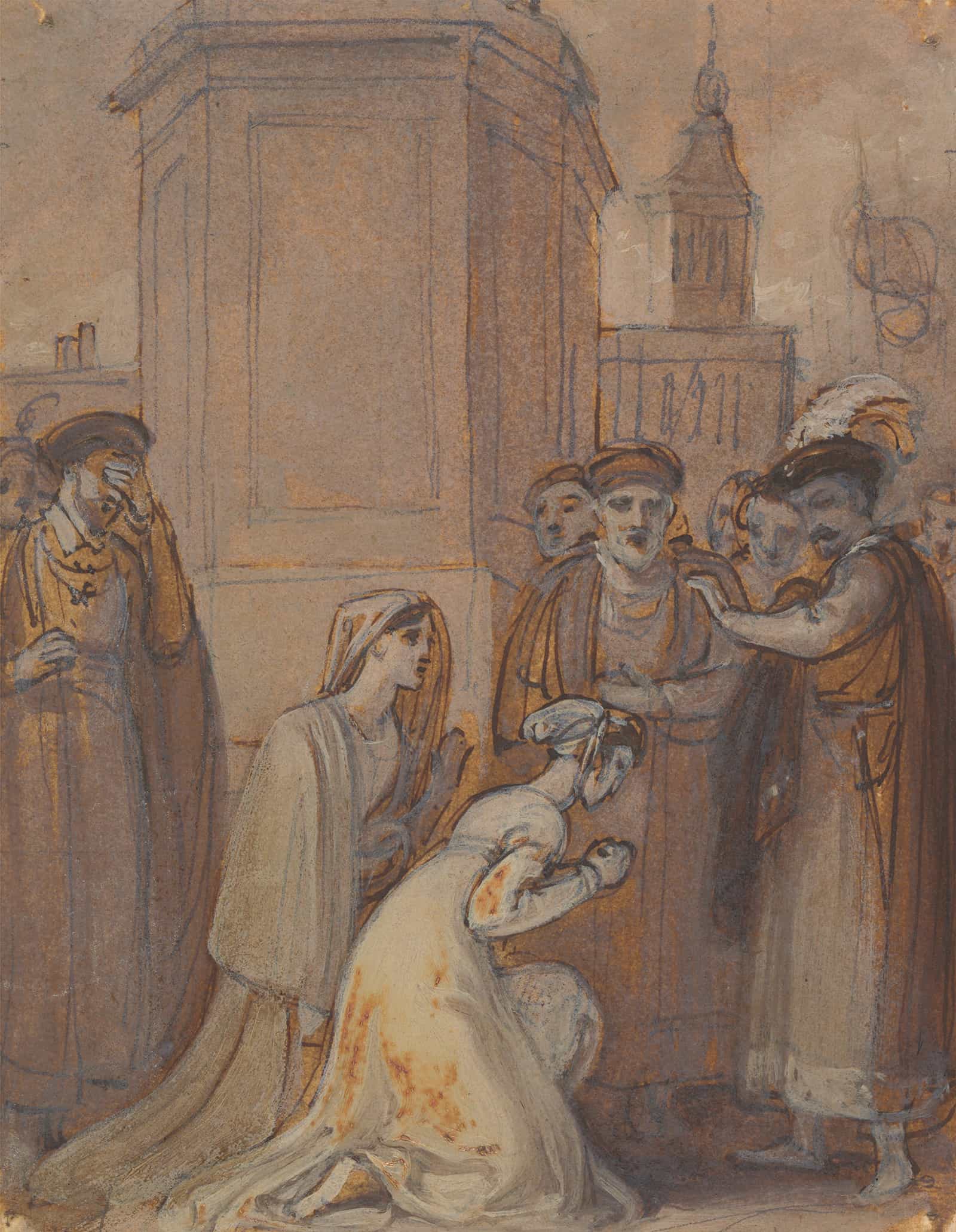 Isabella And Mariana Kneeling Before The Duke by Robert Smirke