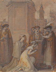 Isabella And Mariana Kneeling Before The Duke by Robert Smirke