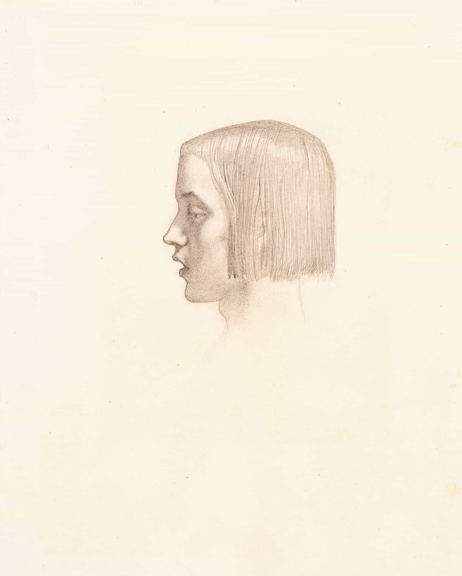 Isabella Head Study Of The Youth by Sir John Everett Millais