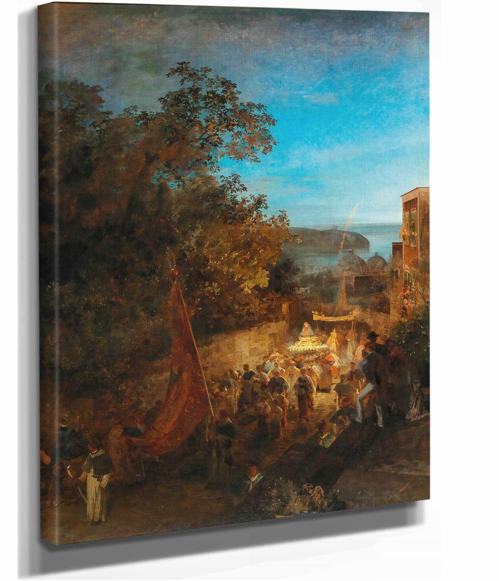 Ischia Feast Of St Anne Casamicciola by Oswald Achenbach