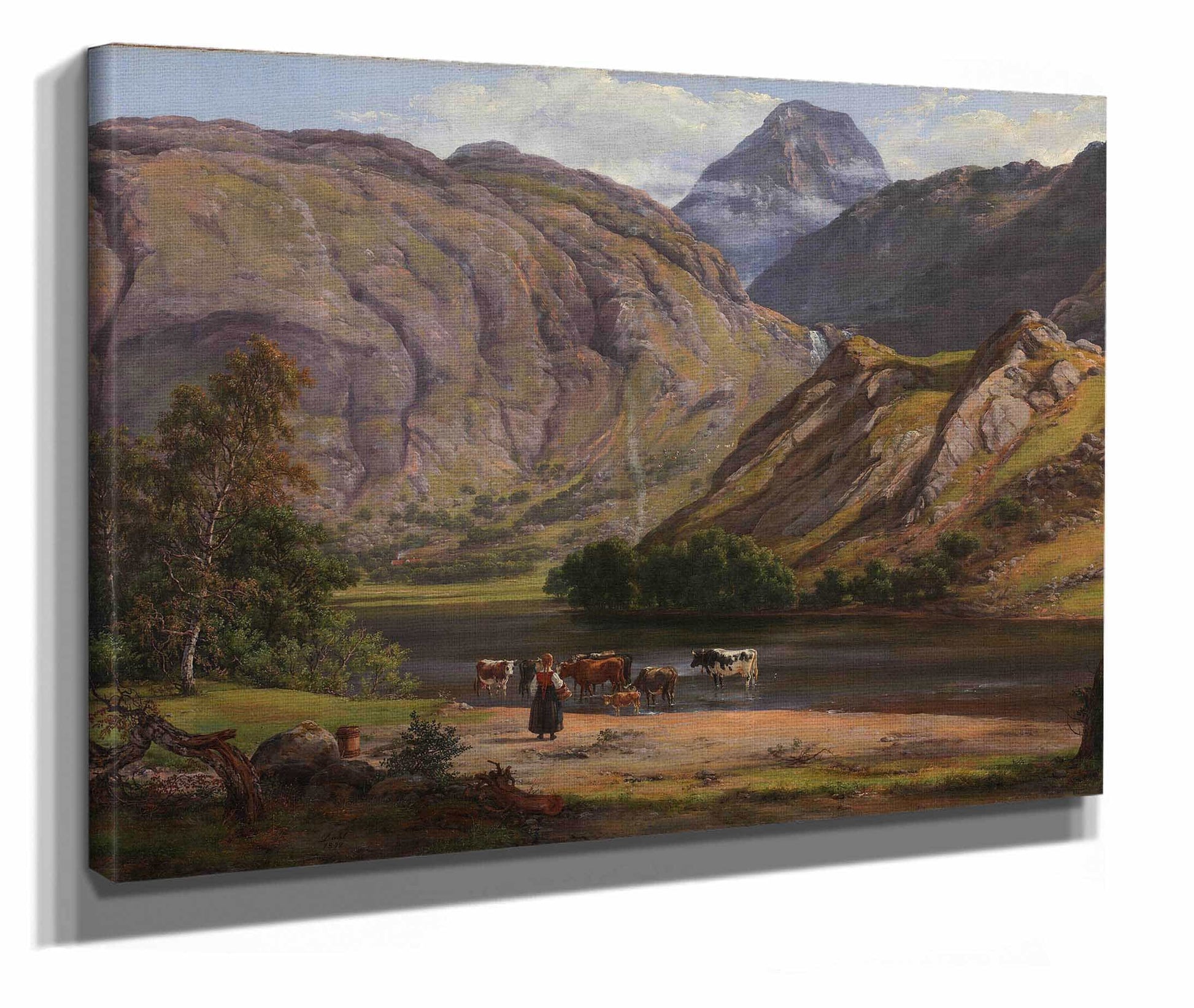 Isdalen At Svartediket Near Bergen by Johan Christian Dahl