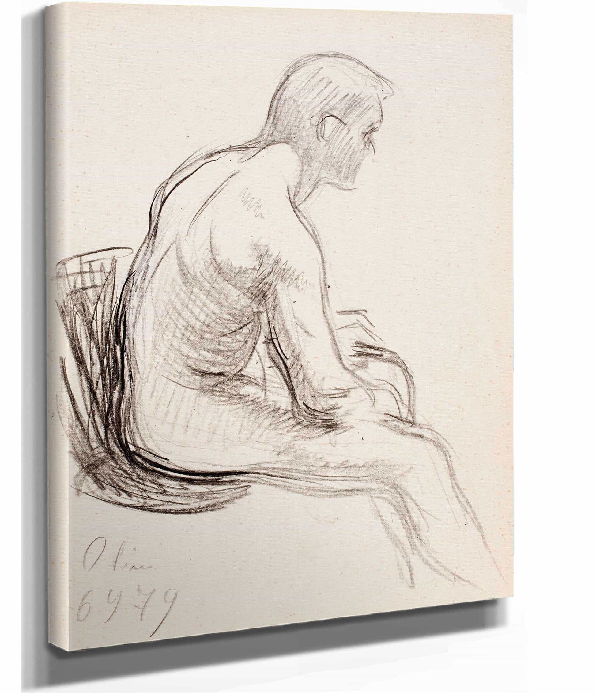 Istuva Alaston Mies  by Magnus Enckell