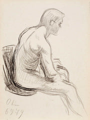 Istuva Alaston Mies  by Magnus Enckell