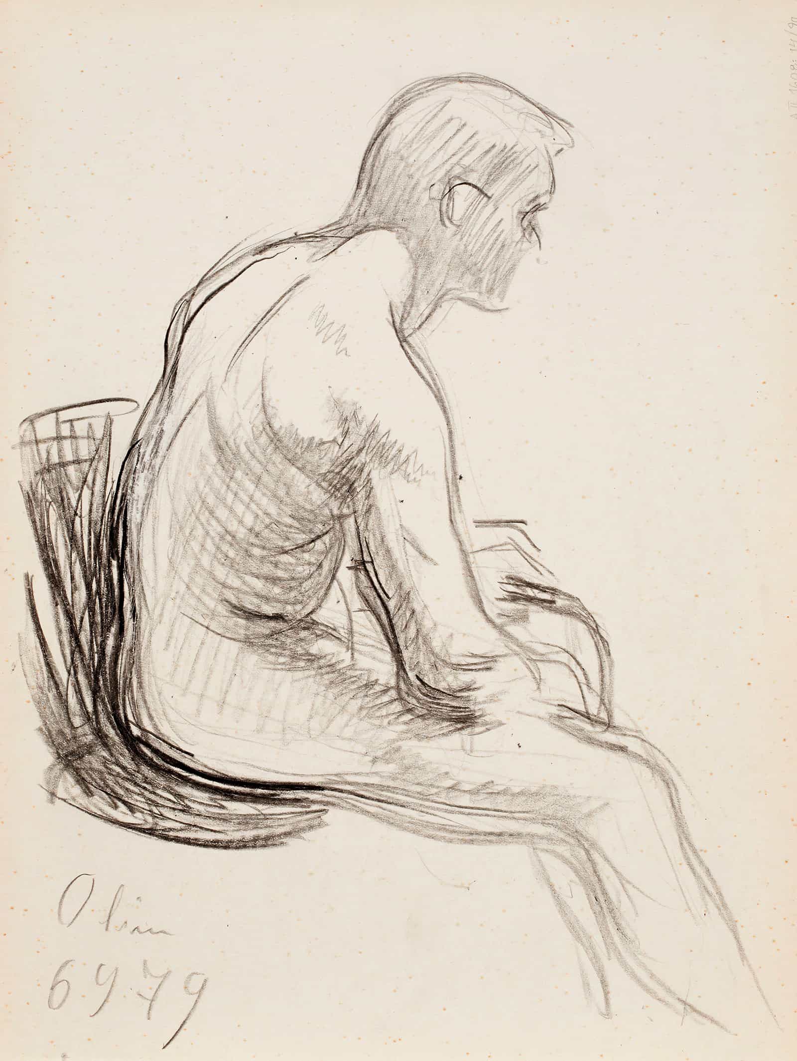 Istuva Alaston Mies  by Magnus Enckell
