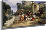 Italian Brigands Surprised By Papal Troops by Horace Vernet