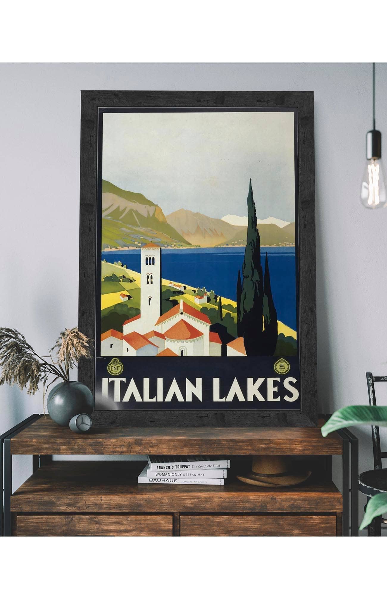 Italian Lakes, travel poster for ENIT