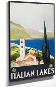 Italian Lakes, travel poster for ENIT