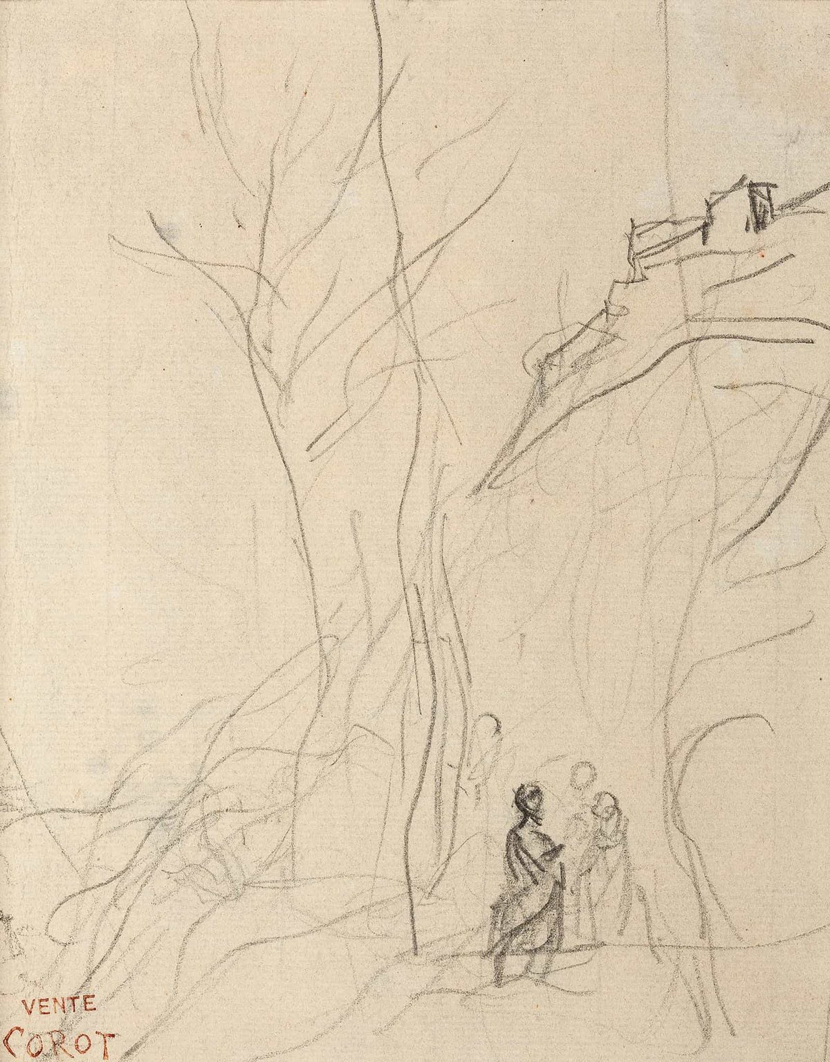 Italian Landscape by Jean Baptiste Camille Corot