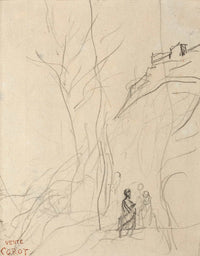 Italian Landscape by Jean Baptiste Camille Corot