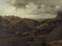 Italian Landscape Near Marino In Autumn by Jean Baptiste Camille Corot