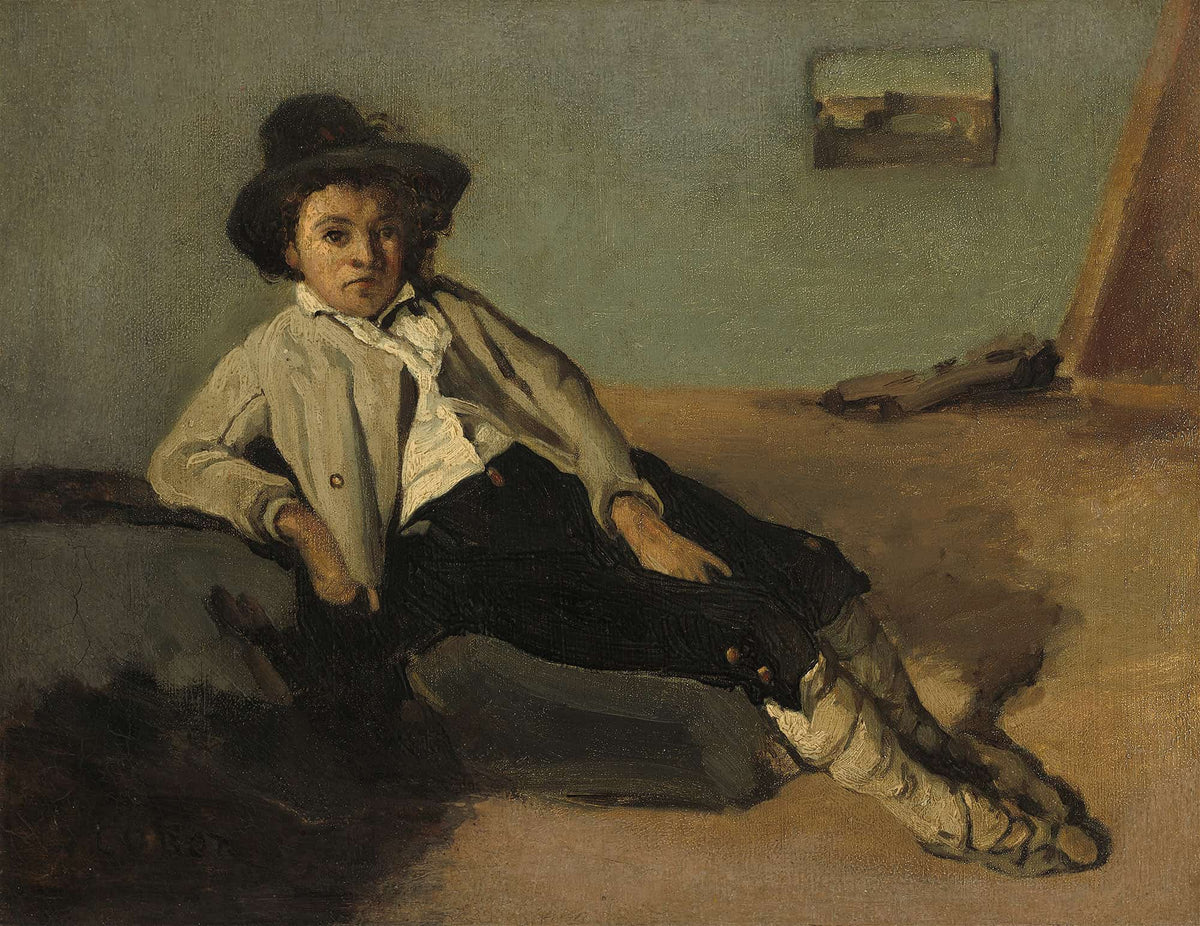 Italian Peasant Boy by Jean Baptiste Camille Corot