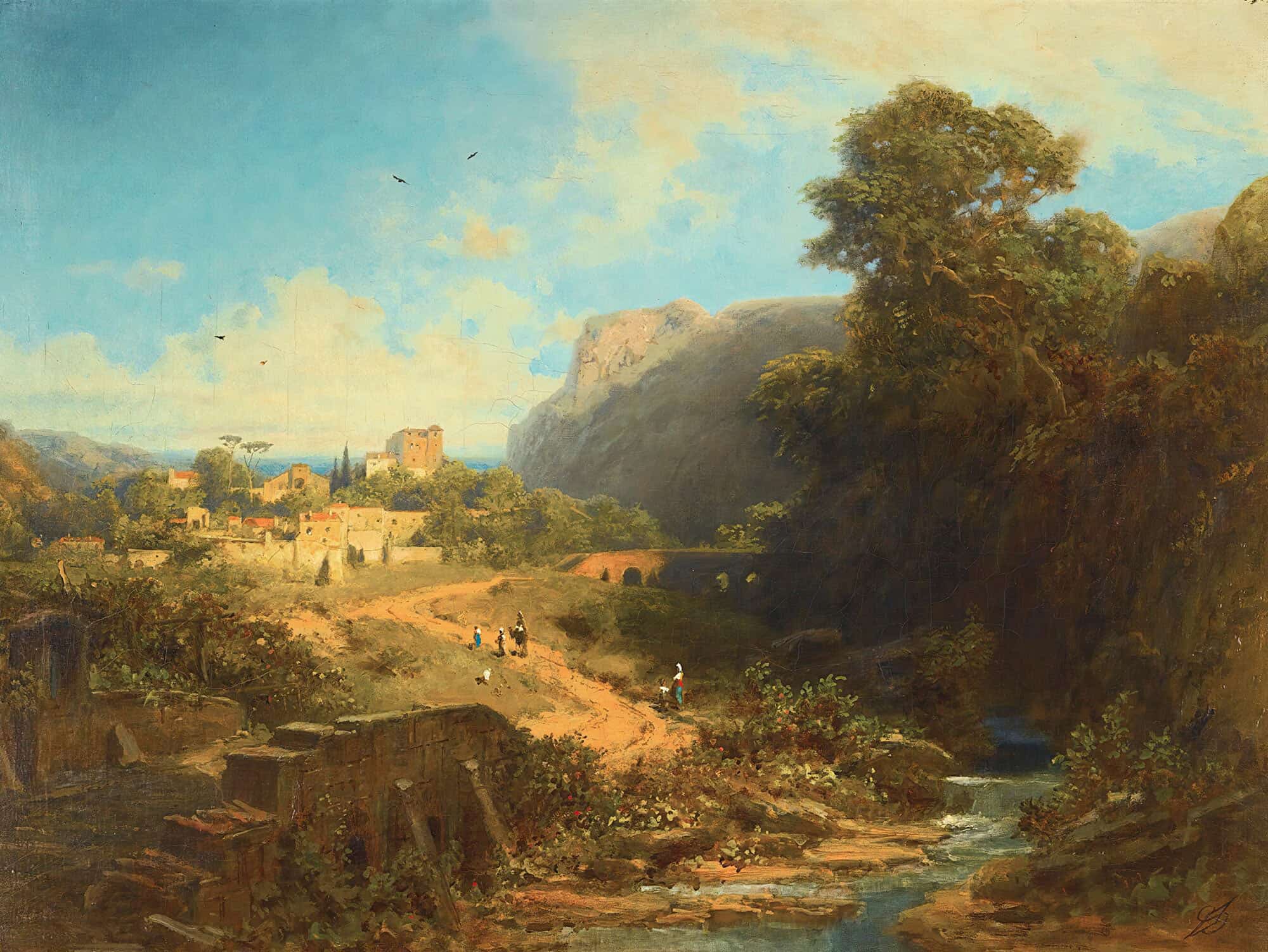 Italienische Landschaft Italian Landscape by Carl Spitzweg