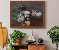 Jacinthes Tulipes Et Pensees Posees Sur Une Table by Henri Fantin Latour