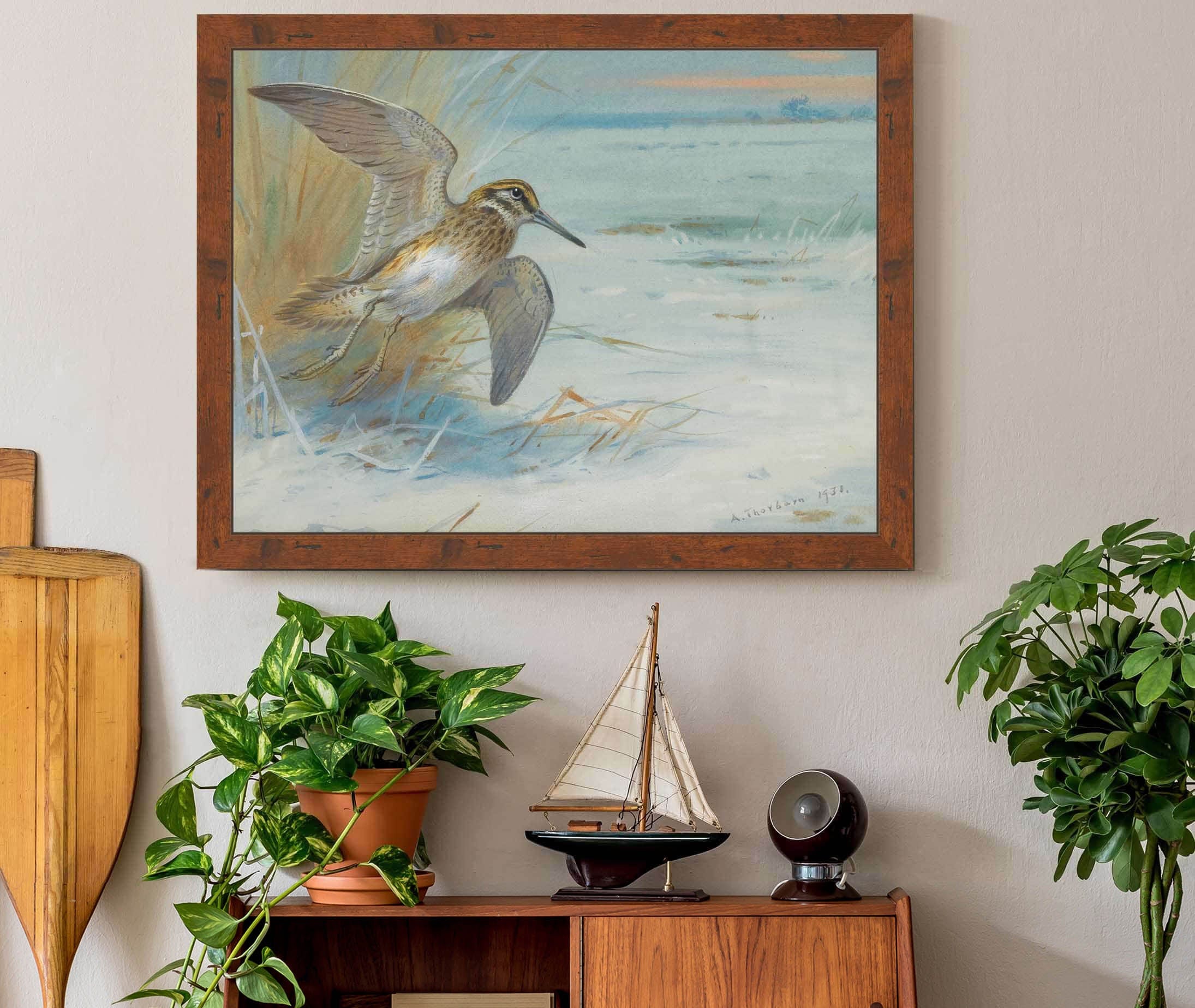 Jack Snipe Rising by Archibald Thorburn