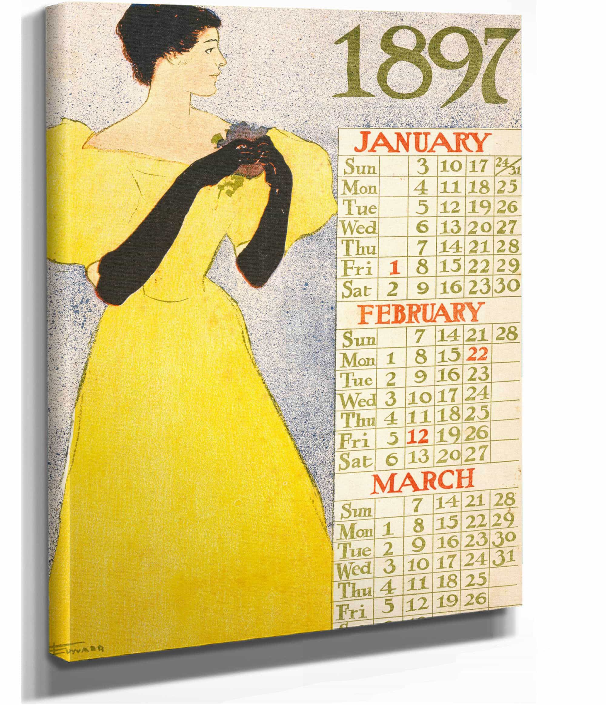 January February March by Edward Penfield