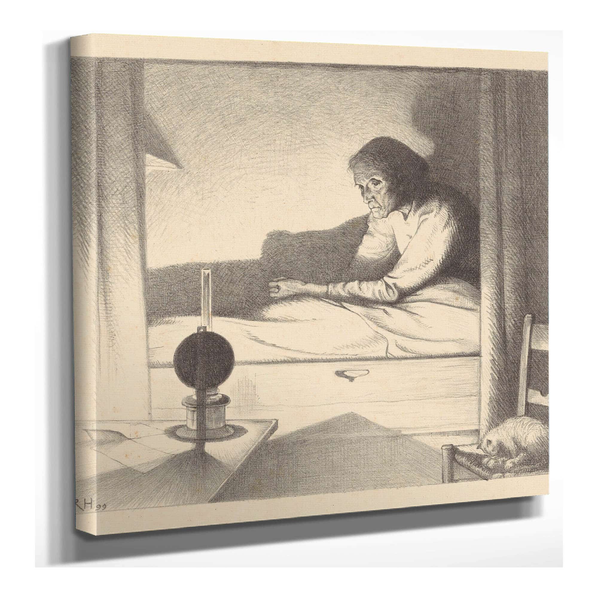 Japke Faber In Een Bedstede by Richard Nicolaus Roland Holst