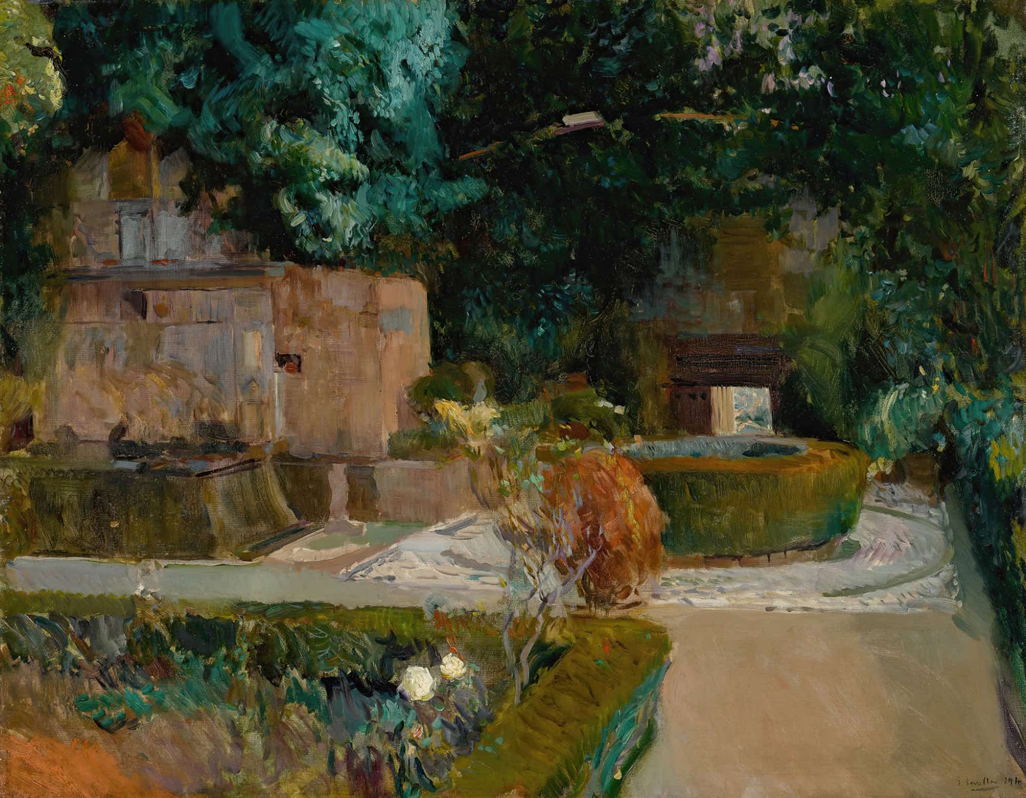 Jardin De Los Adarves Alhambra Granada by Joaquin Sorolla