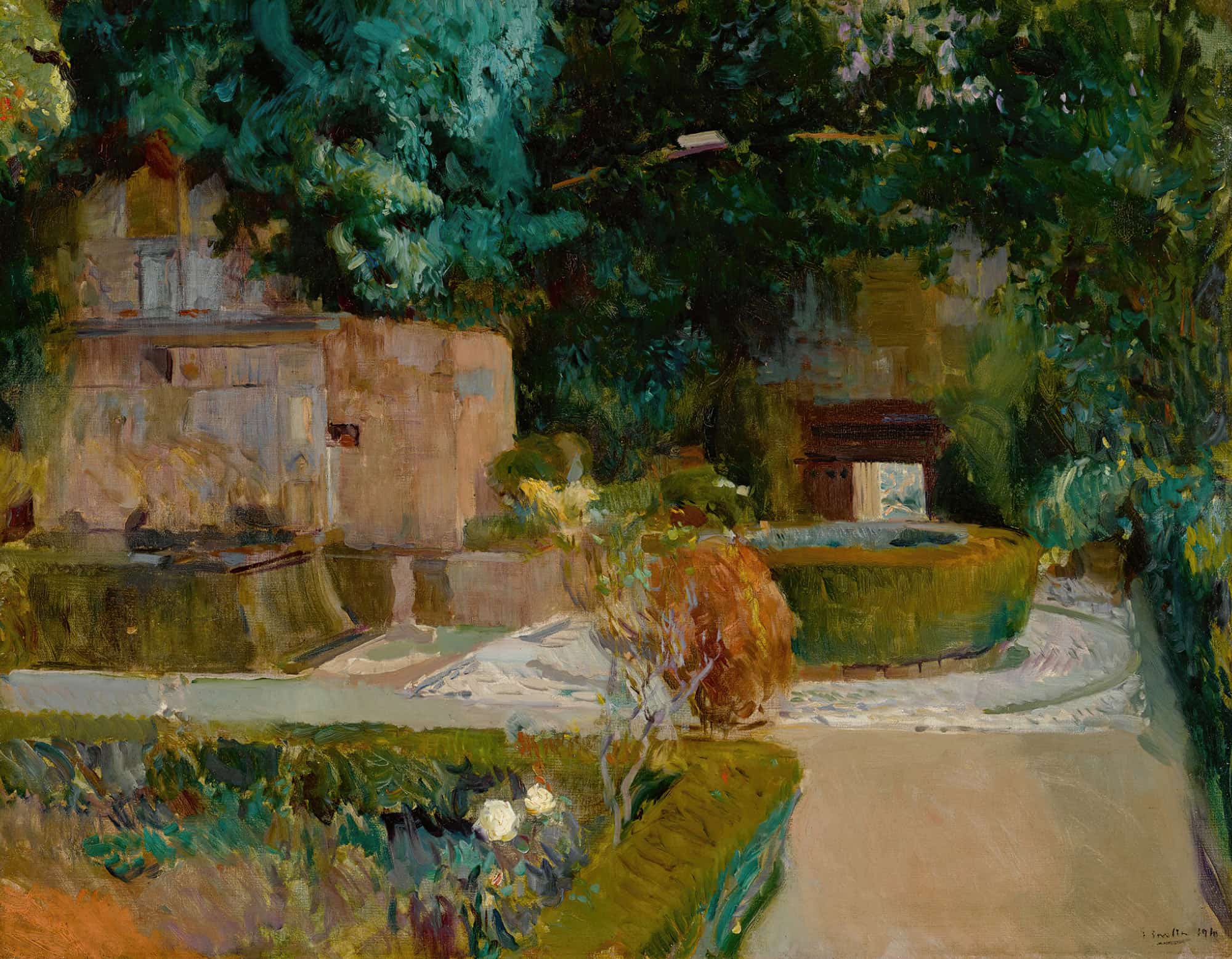 Jardin De Los Adarves Alhambra Granada by Joaquin Sorolla