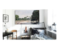 Jardins De La Villa Borghese Vus Depuis La Villa Medicis A Rome by Jean Jacques Henner