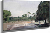 Jardins De La Villa Borghese Vus Depuis La Villa Medicis A Rome by Jean Jacques Henner