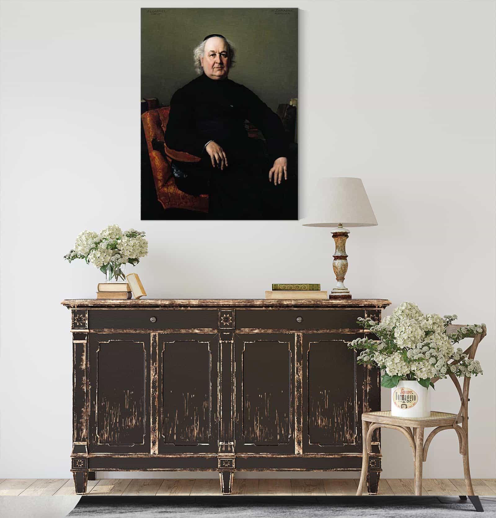 Jean Louis Gabriel Rector Of Saint Merri by Henri Lehmann