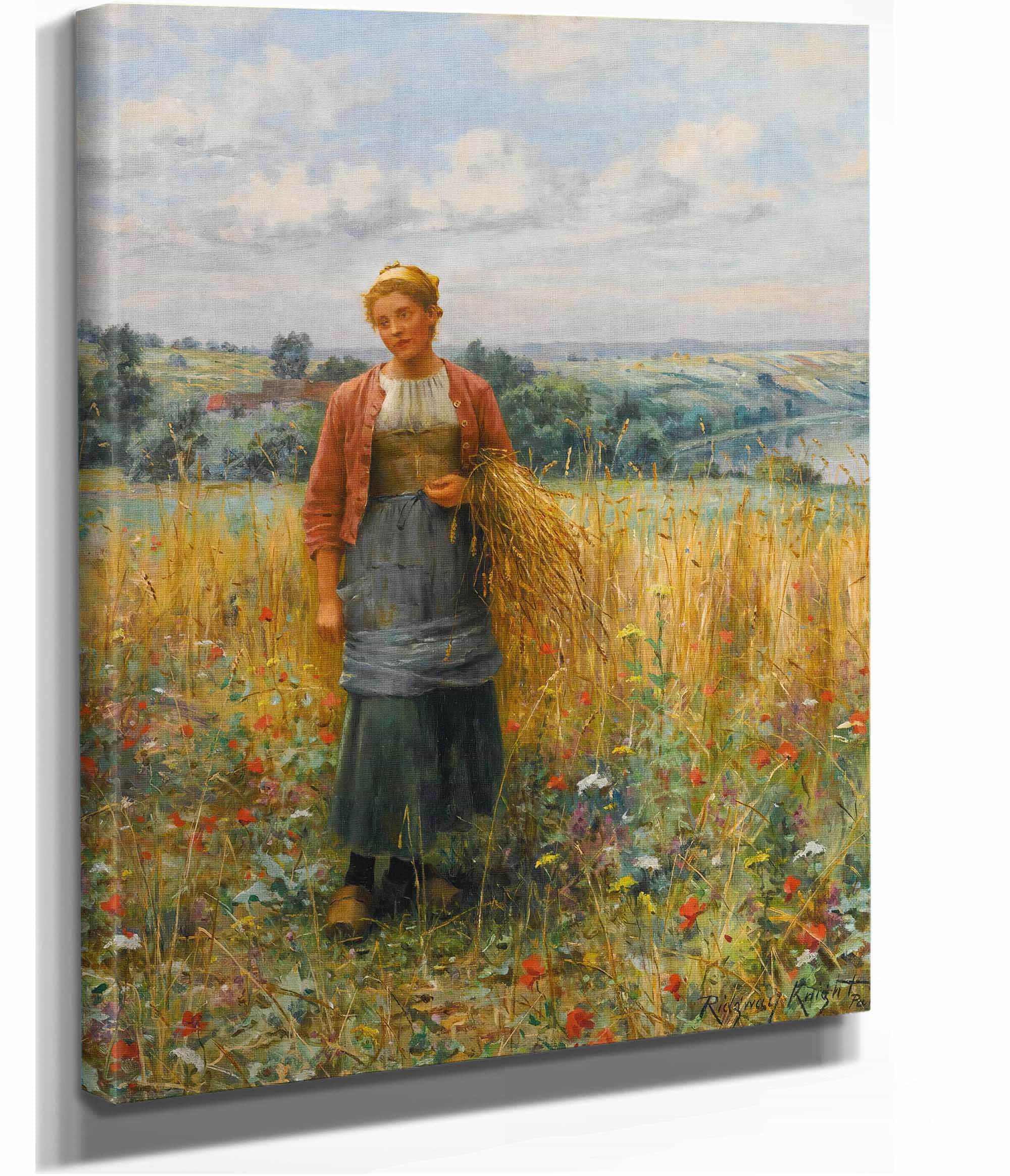 Jeannine Gleaning by Daniel Ridgway Knight