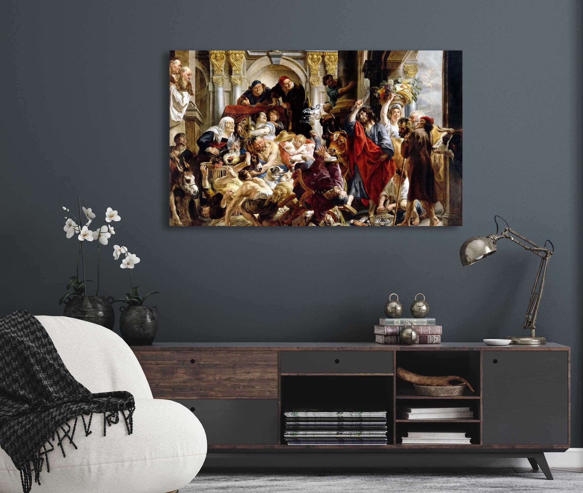 Jesus Driving The Merchants From The Temple by Jacob Jordaens