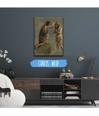 Jesus Et Saint Jean Etude Pour Le Bapteme Du Christ by Jean Baptiste Camille Corot