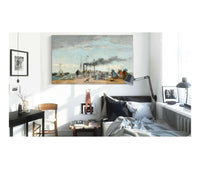 Jetty And Wharf At Trouville by Eugene Boudin