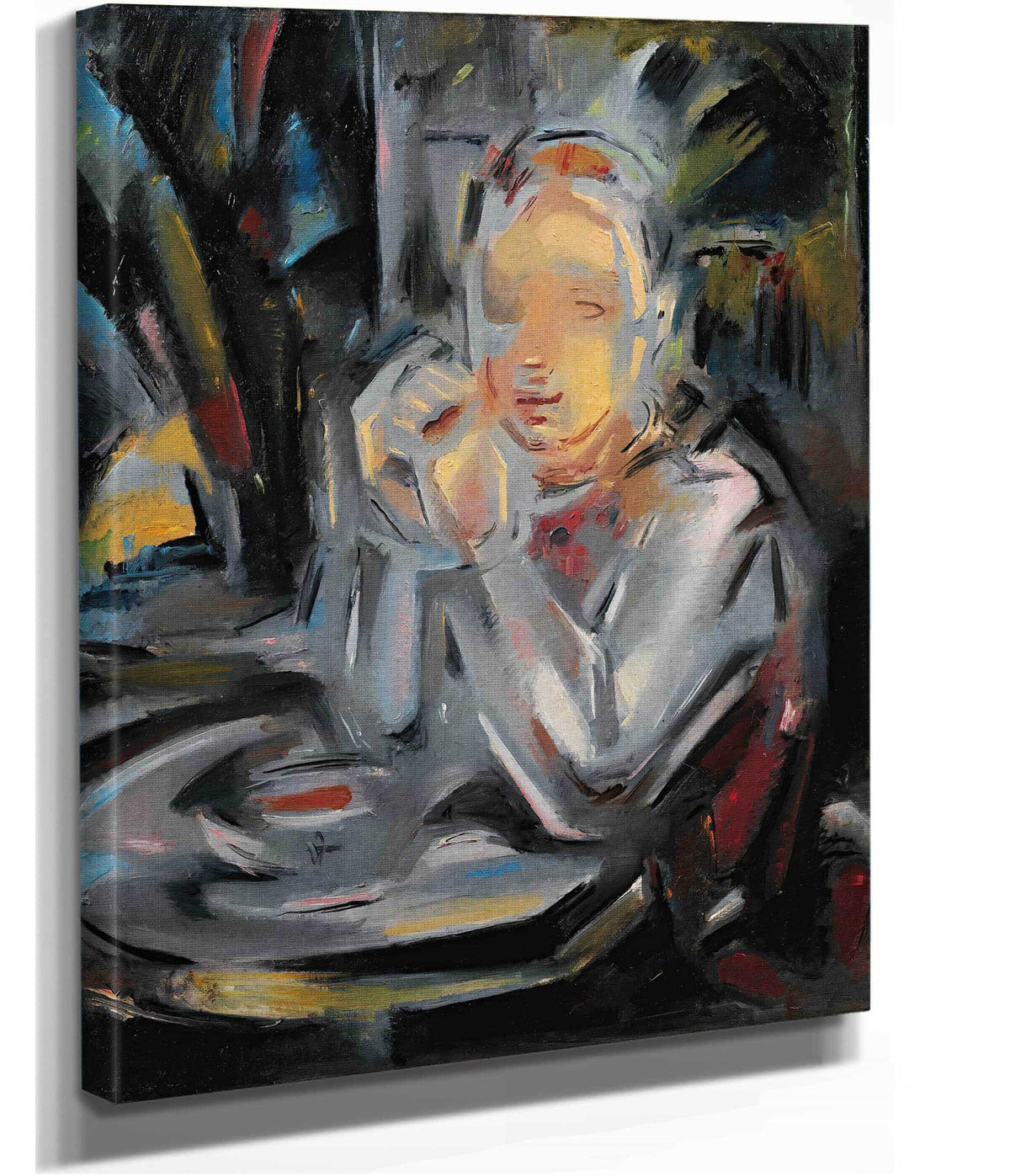 Jeune Assis A Table Face A Une Tasse by Maria Blanchard