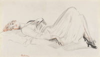 Jeune Femme Allongee by Paul Cesar Helleu