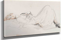 Jeune Femme Allongee by Paul Cesar Helleu