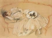 Jeune Femme Au Divan by Paul Cesar Helleu