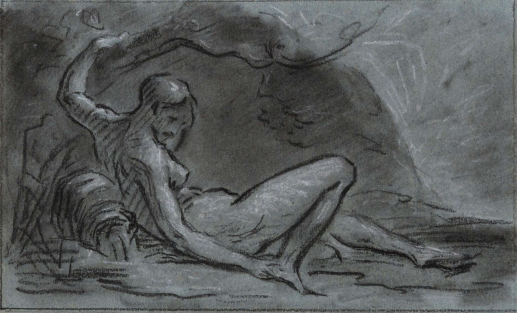 Jeune Femme Nue Allongee by Pierre Paul Prudhon