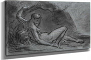 Jeune Femme Nue Allongee by Pierre Paul Prudhon