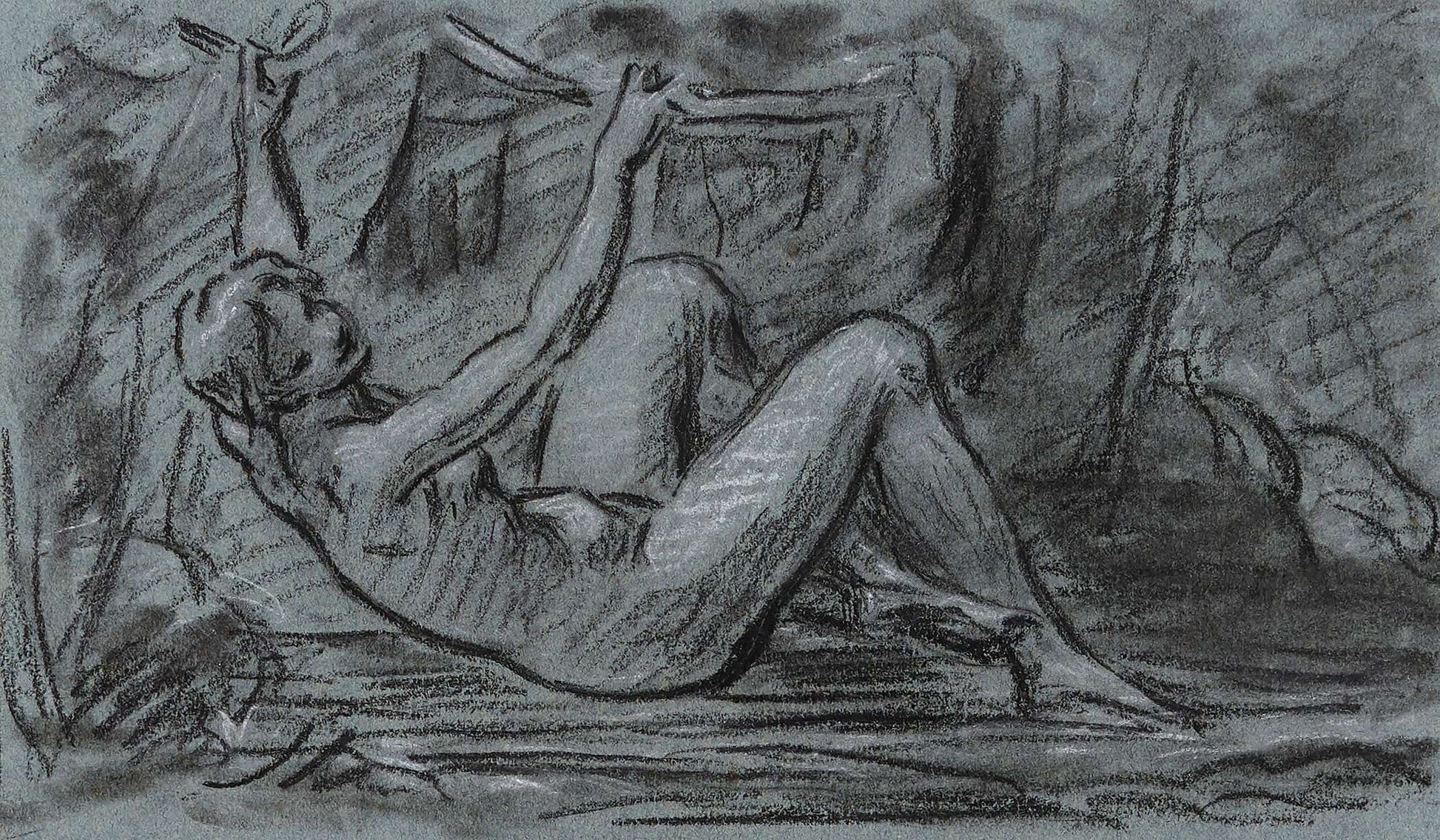 Jeune Femme Nue Se Relevant by Pierre Paul Prudhon