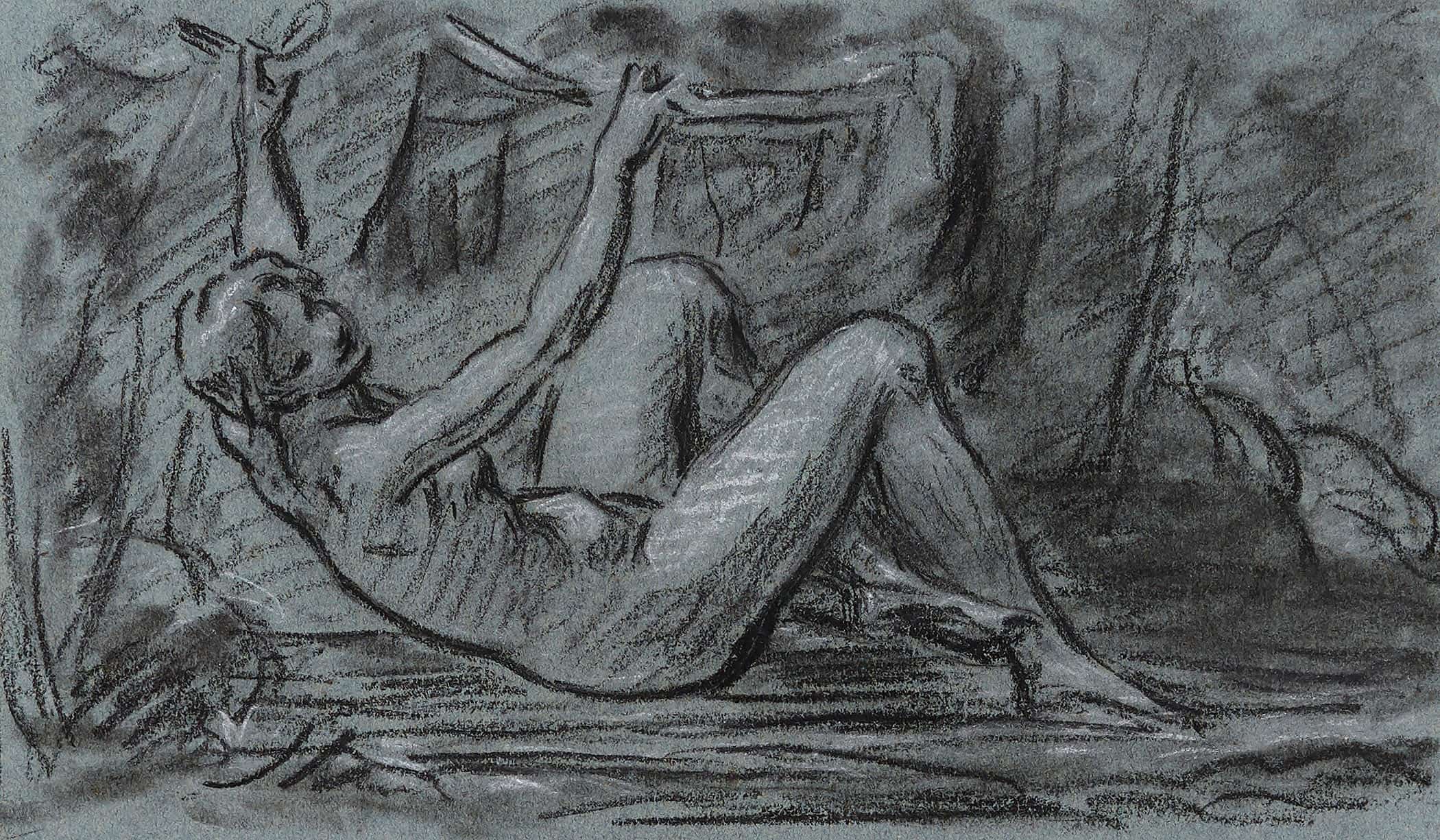 Jeune Femme Nue Se Relevant by Pierre Paul Prudhon