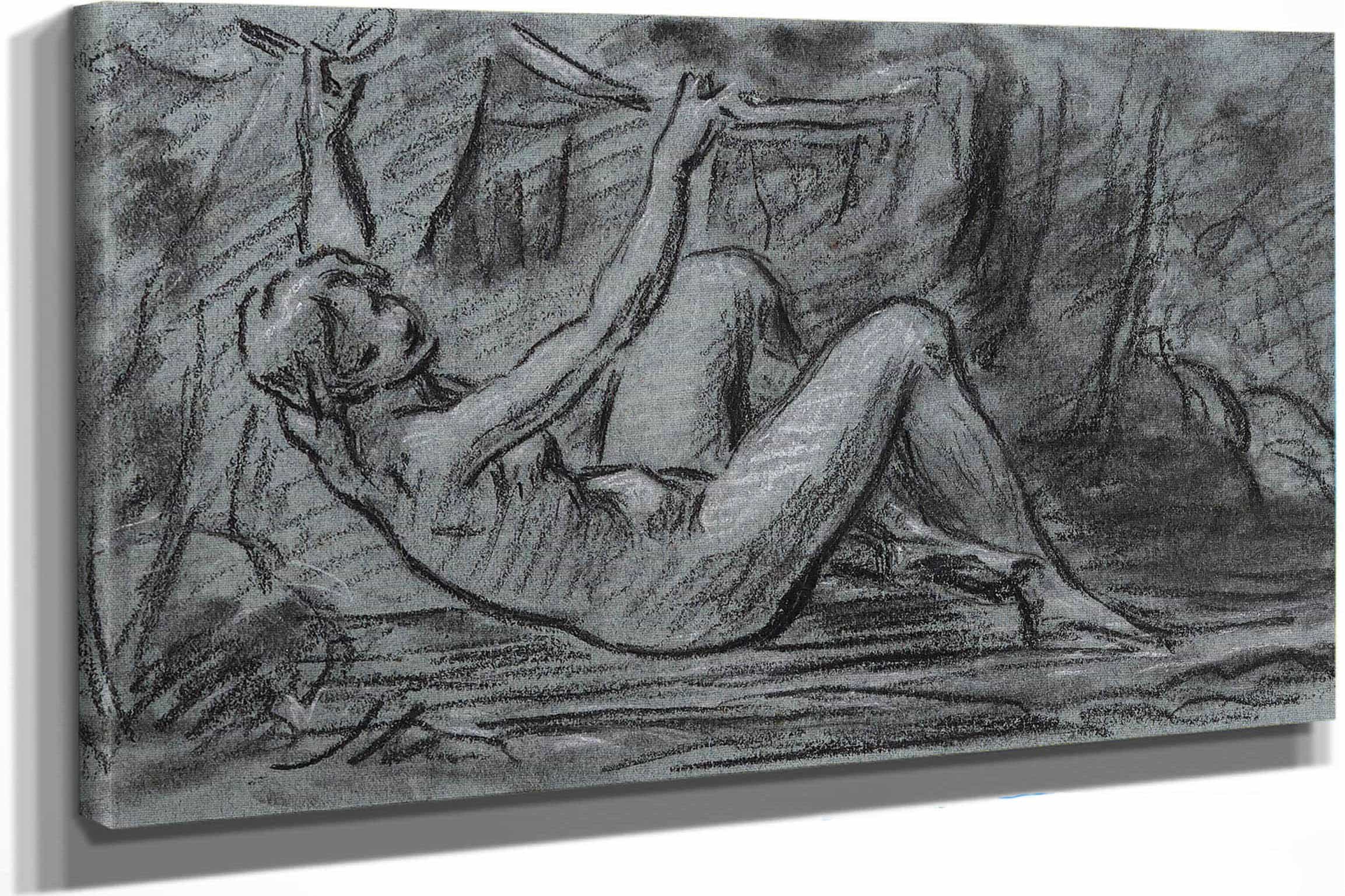 Jeune Femme Nue Se Relevant by Pierre Paul Prudhon