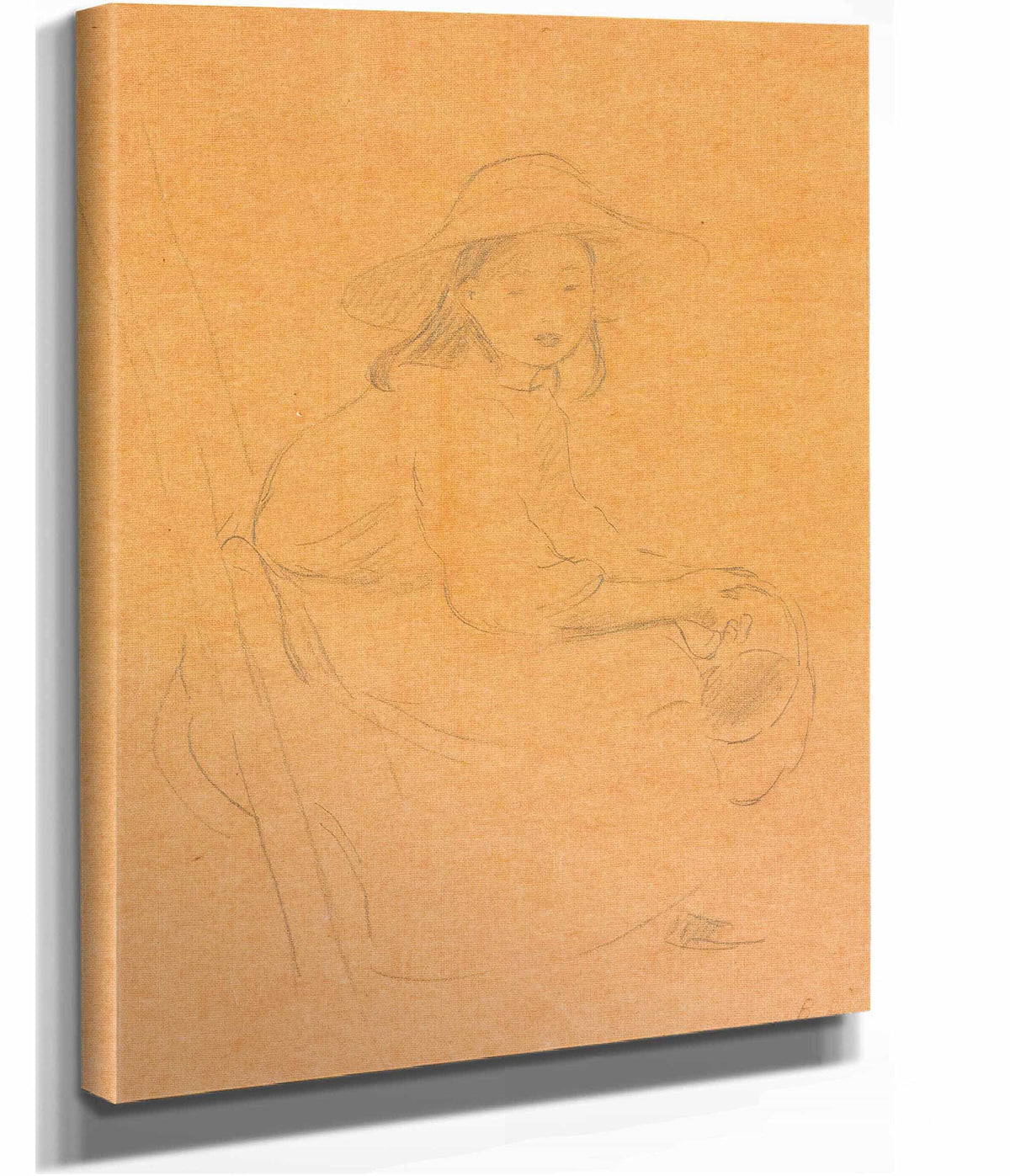 Jeune Fille Assis Sur Une Echelle by Berthe Morisot